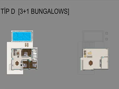 Бунгало 3+1 в грандиозном проекте Северного Кипра